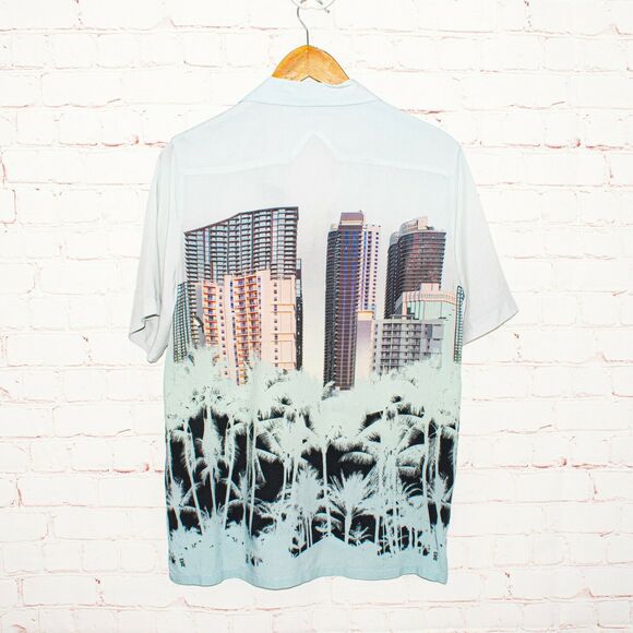 MAXIME SIMOENS MX Men's Building Palm Button up Shirt Size Medium - Picture 2 of 10